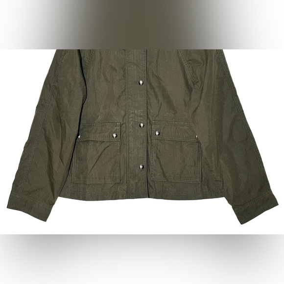 NWT Madewell Waxed Zip-Front Jacket in Trench Green, Corduroy Collar, NW759, M - Picture 9 of 16